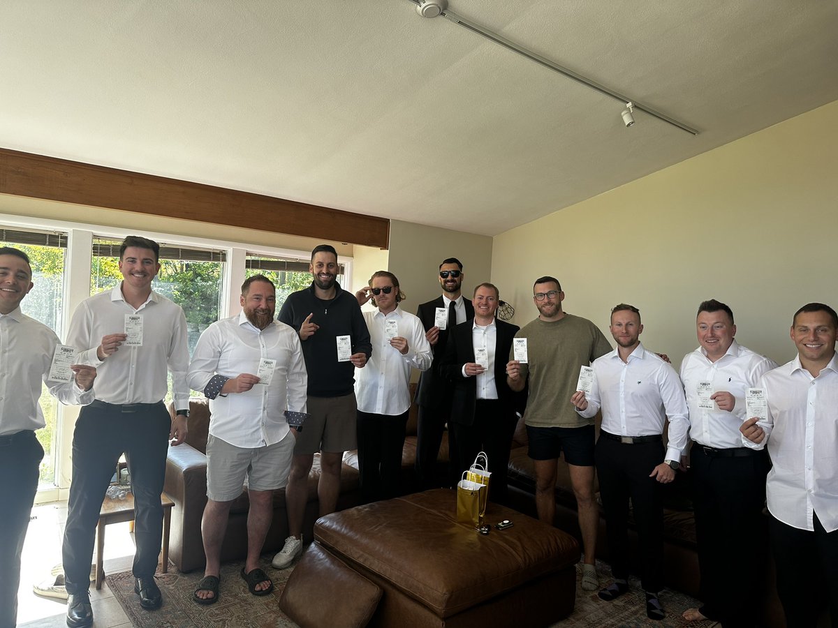 Gifted all my groomsman a future bet for their teams to win the Super Bowl. They invested in my future so I’m investing in theirs 🤝 s/o <a href="/jpeazy10/">JP Cadena</a> for the inspo.