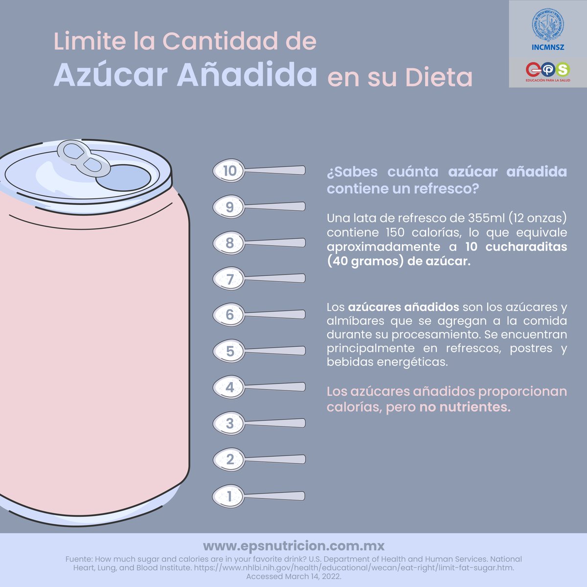 INCMNSZ_EPS's tweet image. #Refresco | Instituto Nacional de Ciencias Médicas y Nutrición Salvador Zubirán

#ConsumoDeRefresco #ProblemasDeSalud #enfermedades #obesidad #diabetesmellitus #diabetes #asma #cáncer #ProblemasDentales #TranstornosPiscológicos #ProblemasAmbientales #prevención #EPS #INCMNSZ