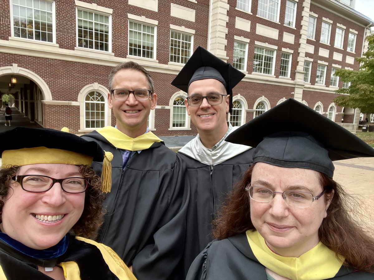 TCNJLibrary's tweet photo. Gitenstein Librarians had a blast celebrating TCNJ's 17th president Michael A. Bernstein at his inauguration last Friday. Congratulations to our new president! #tcnjlibrary #TCNJ https://t.co/VUTAv2Gu5M