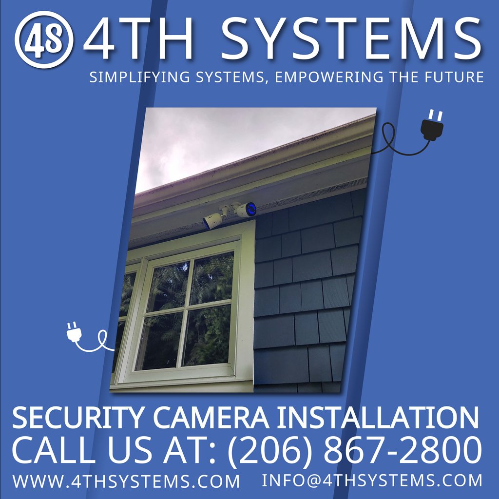 4thsystems's tweet image. Upgrade your home security with 4th Systems! Call us at (206) 867-2800 to schedule your professional security camera installation today. 🔒🏠 #SecurityCameraInstallation #4thSystems #ElectricalContracting #PeaceOfMind #SafetyFirst #ProtectYourHome