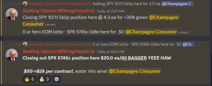 SeaKingOptions's tweet image. 🚨40 BAGGER TODAY ALERTED FOR ALL LFGGGG 

Rode $SPY puts on the way down then ALERTED AN $SPX 40 BAGGER FROM LOD FOR EVERYONE TO FEAST ON!!!!!!!! 

Each $50 contract turned into $2,000🤑

ONLY JUAN SEAKING👇

whop.com/the-champagne-…