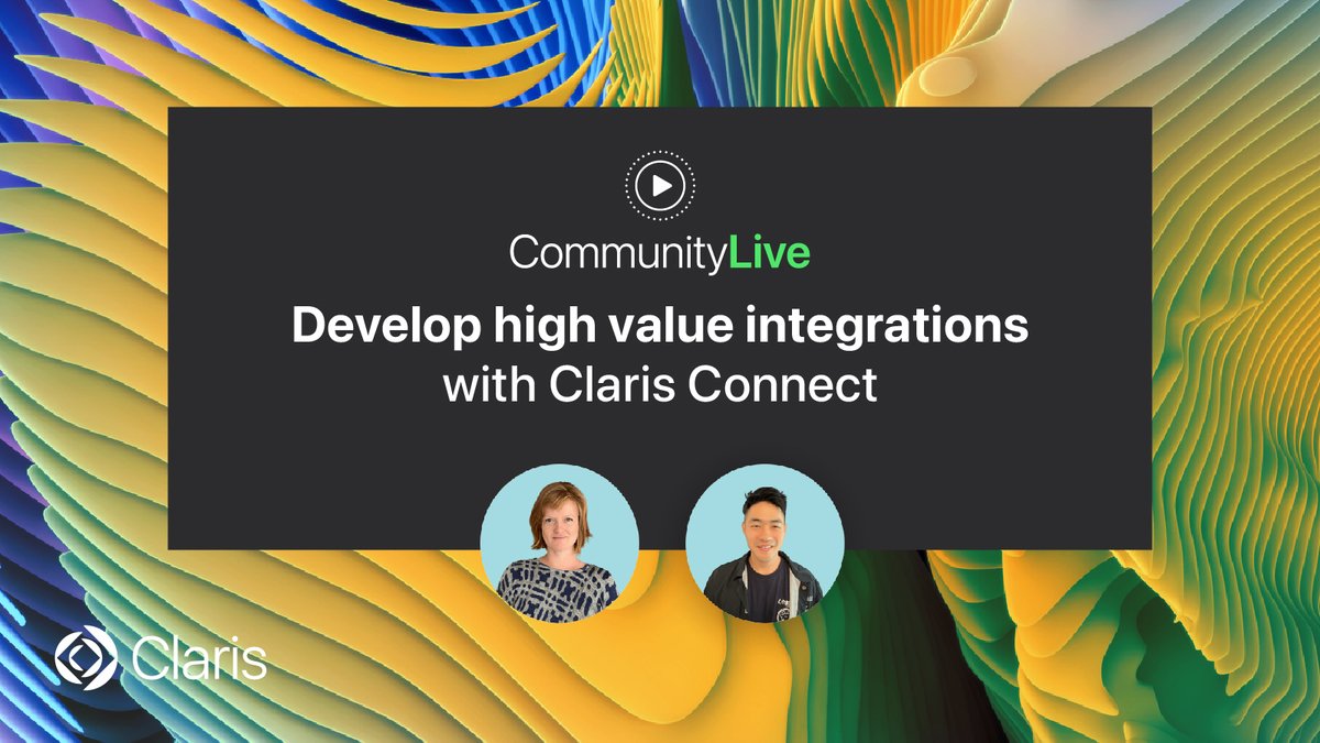 Join us on October 3 for our live stream to learn about the latest Claris Connect enhancements and how to use them to take your workflow projects to the next level.

Register now: spr.ly/6014UE3q6

You’ll (cont) spr.ly/l/6016UE3q8