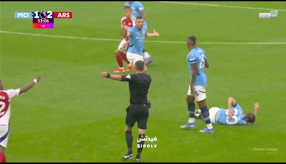 olammy's tweet photo. @SkySportsNews Bernardo was on the floor so according to your statement now , Trossad should not have been red carded because he wasn't delaying the restart..ATP you are all making it up as you go..🤡🤡🤡 https://t.co/yrrCOhi1E4