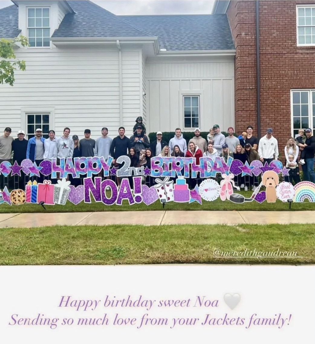 Most of the Blue Jackets team showed up for Noa Gaudreau’s 2nd birthday 🥹💙

(via meredithgaudreau_/IG)