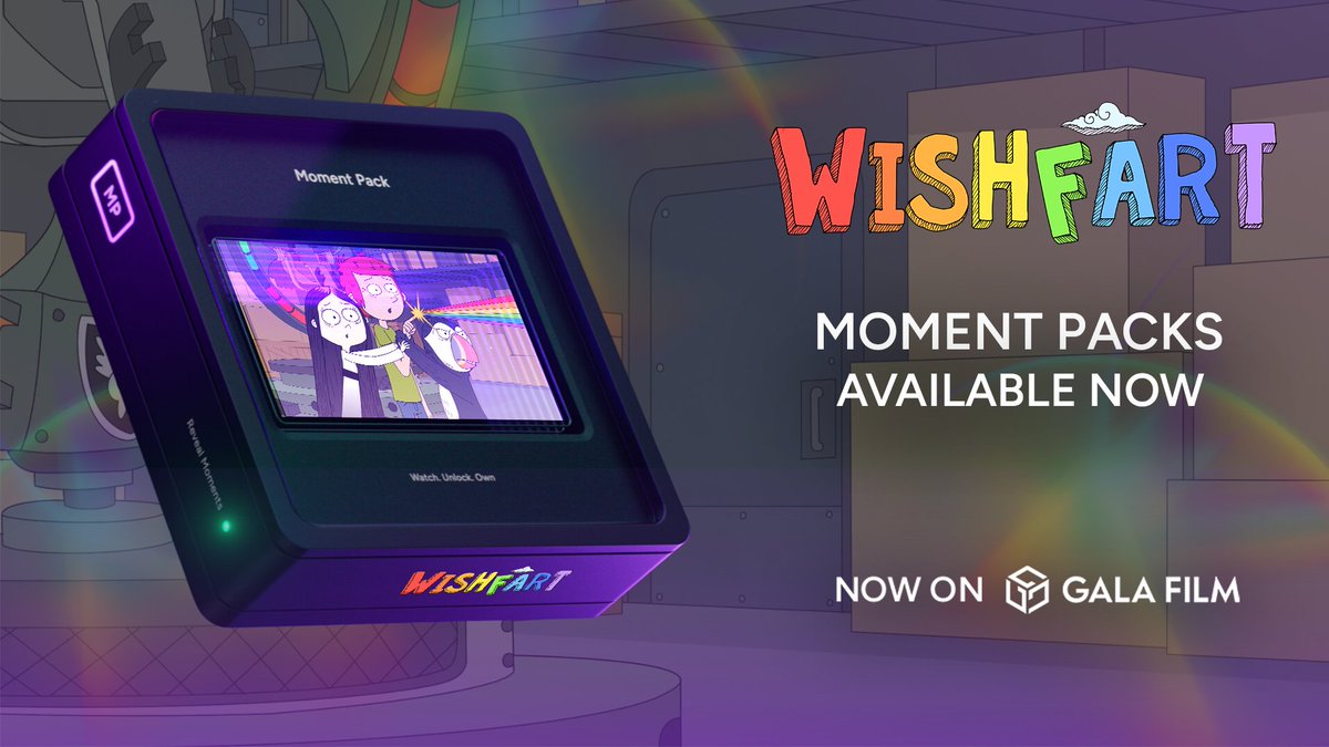 GoGalaFilms's tweet photo. You’re not just watching WishFart; you’re part of it. 💫
Moment Packs are live on Gala Film with daily token rewards for the early believers.
https://t.co/mFHdC7snjj https://t.co/IduNLiqGZm