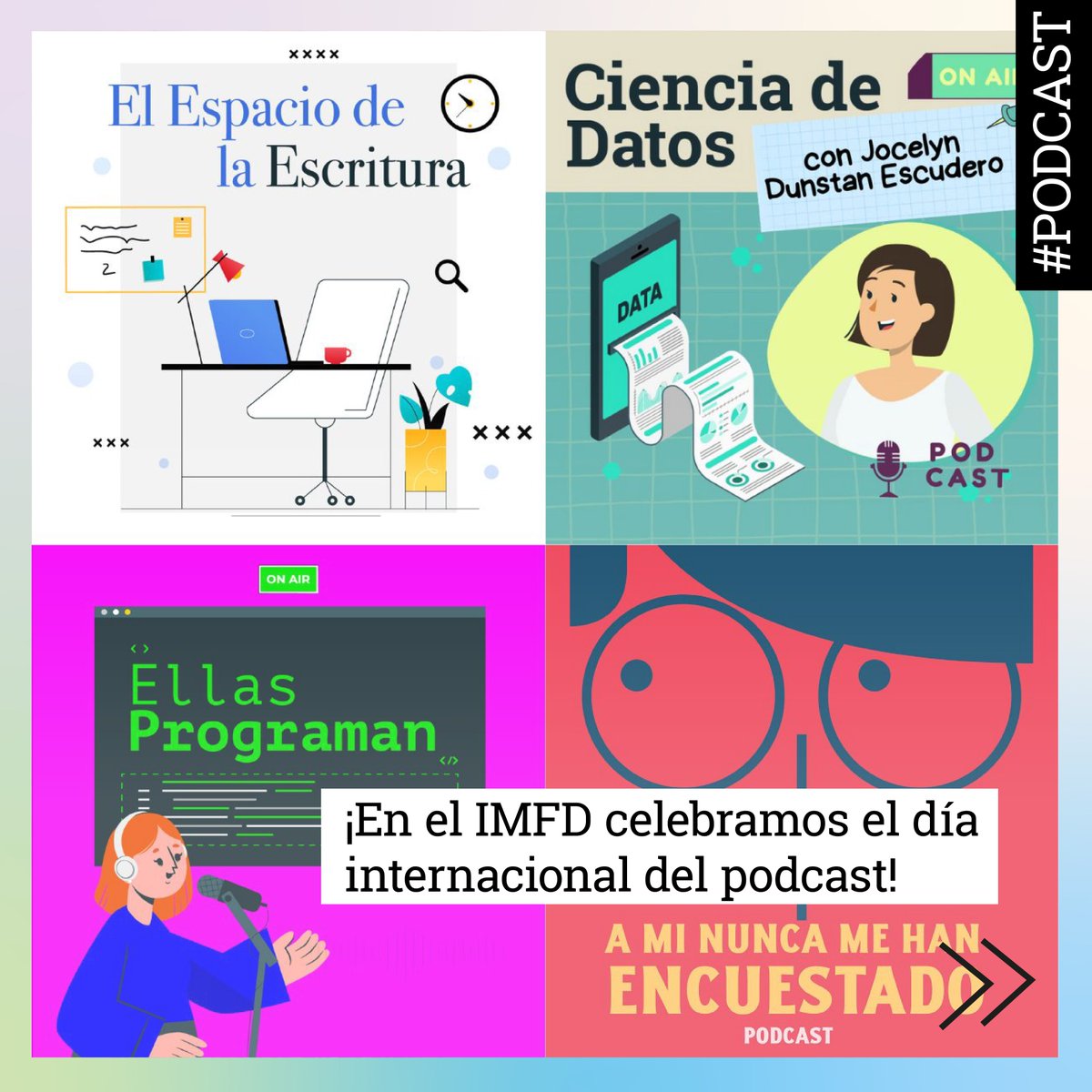 🎧 ¡En el marco del día internacional del podcast, el IMFD les invita a escuchar los distintos programas que tenemos para ustedes!

Disponibles en el link: linktr.ee/IMFDChile