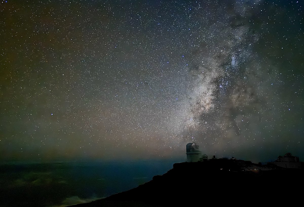 As the <a href="/NSF/">U.S. National Science Foundation</a> Daniel K. Inouye Solar Telescope patiently awaits the Sun's return at dawn, the Milky Way majestically arcs across Haleakalā's night sky.

#Astrophotography #InouyeSolarTelescope