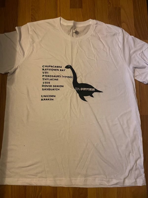 CRYPTIDSUK's tweet photo. Another Cryptids UK T-Shirt for sale on #Vinted 

https://t.co/Kfbu9GBpVK https://t.co/IHb4qiygKm