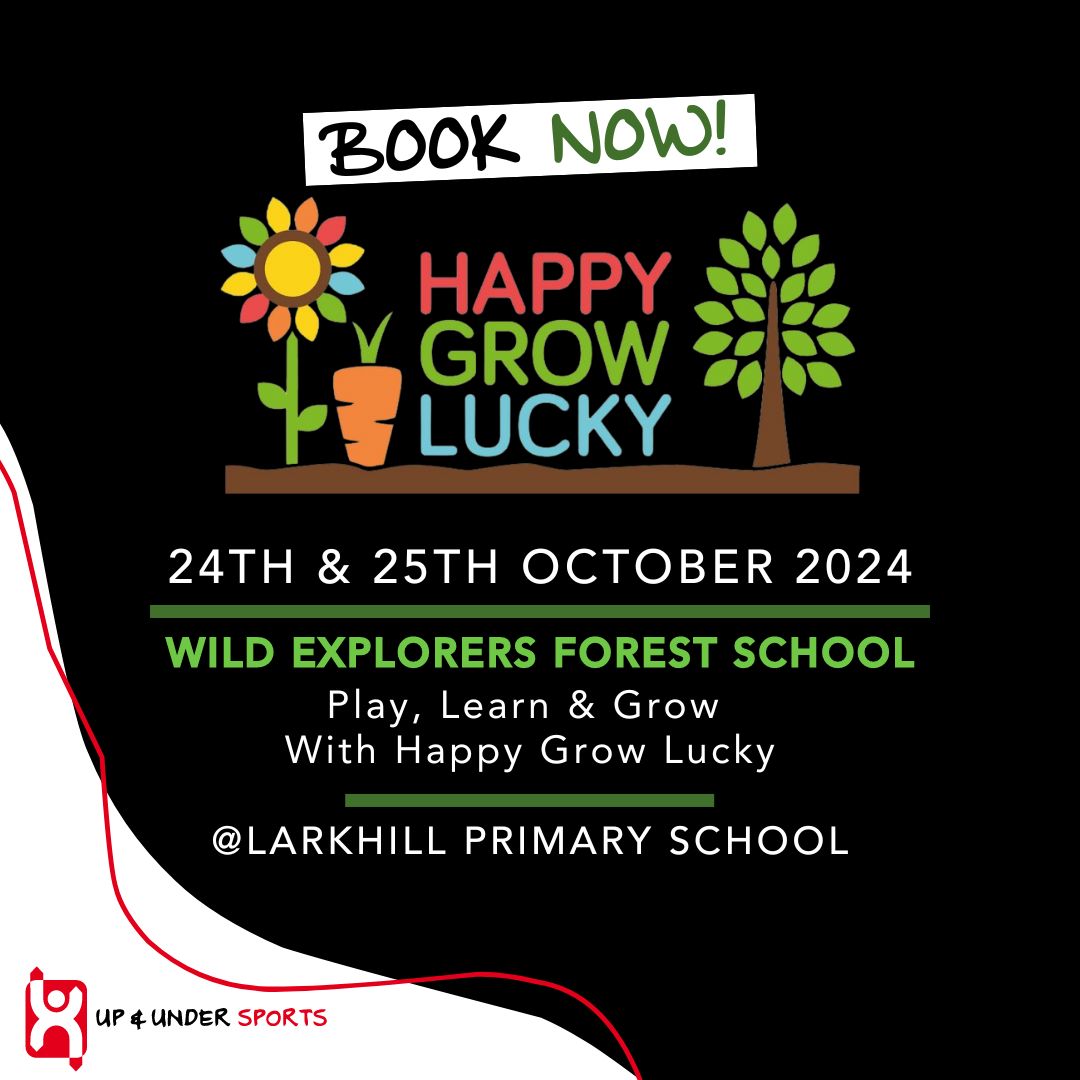 UpandUnderSport's tweet photo. 🍂October Half Term Fun at Happy Grow Lucky Forest School! 🍂
Play, learn, grow and make unforgettable memories in nature! 🌳
👉 Book now: https://t.co/sbjefKfPdm
#HappyGrowLucky #ForestSchool #OctoberHalfTermFun #OutdoorLearning #WildExplorers #UpAndUnderSports https://t.co/LWvdJp0vn9