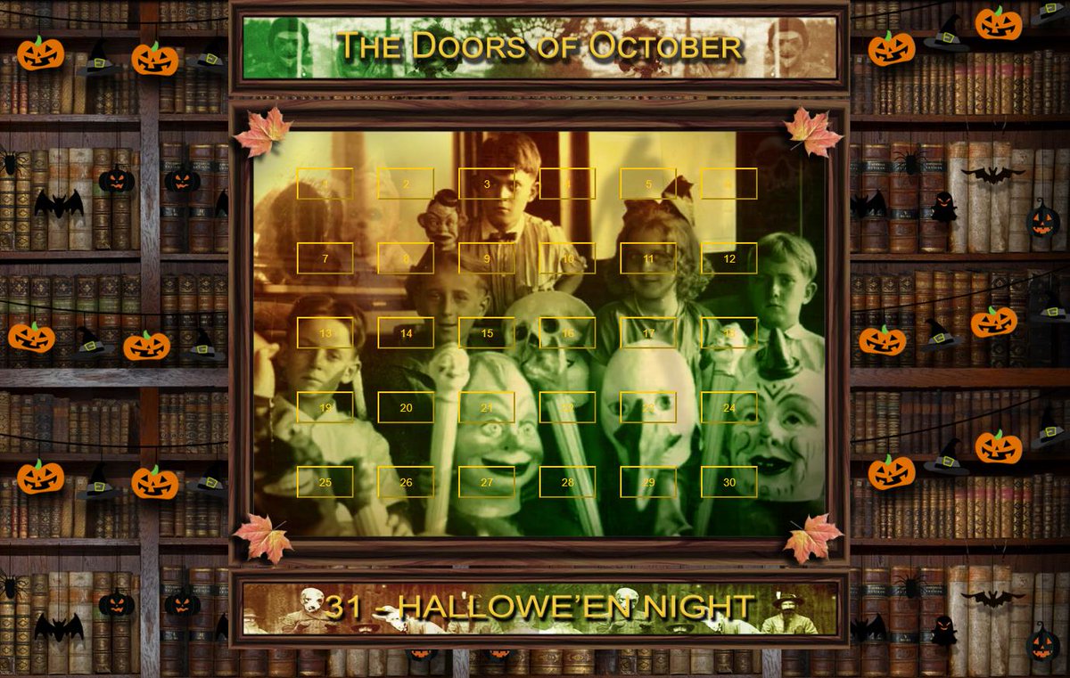 Tomorrow the Doors of October open again... A #Halloween advent calendar, telling a tale in 31 parts, in text and #podcast form! hypnogoria.com

#fiction #horror