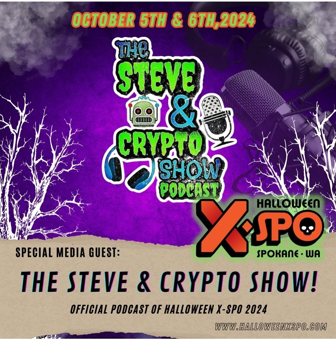 thestevestrout's tweet image. Working on the latest Steve &amp;amp; Crypto Show episode (steveandcrypto.com), and gearing up for our appearance this weekend at the Halloween Xspo in Spokane, WA! Hope some of the #MutantFam that can't do Vegas join us in Spokane! #SteveAndCryptoShow #promotehorror #spookyseason