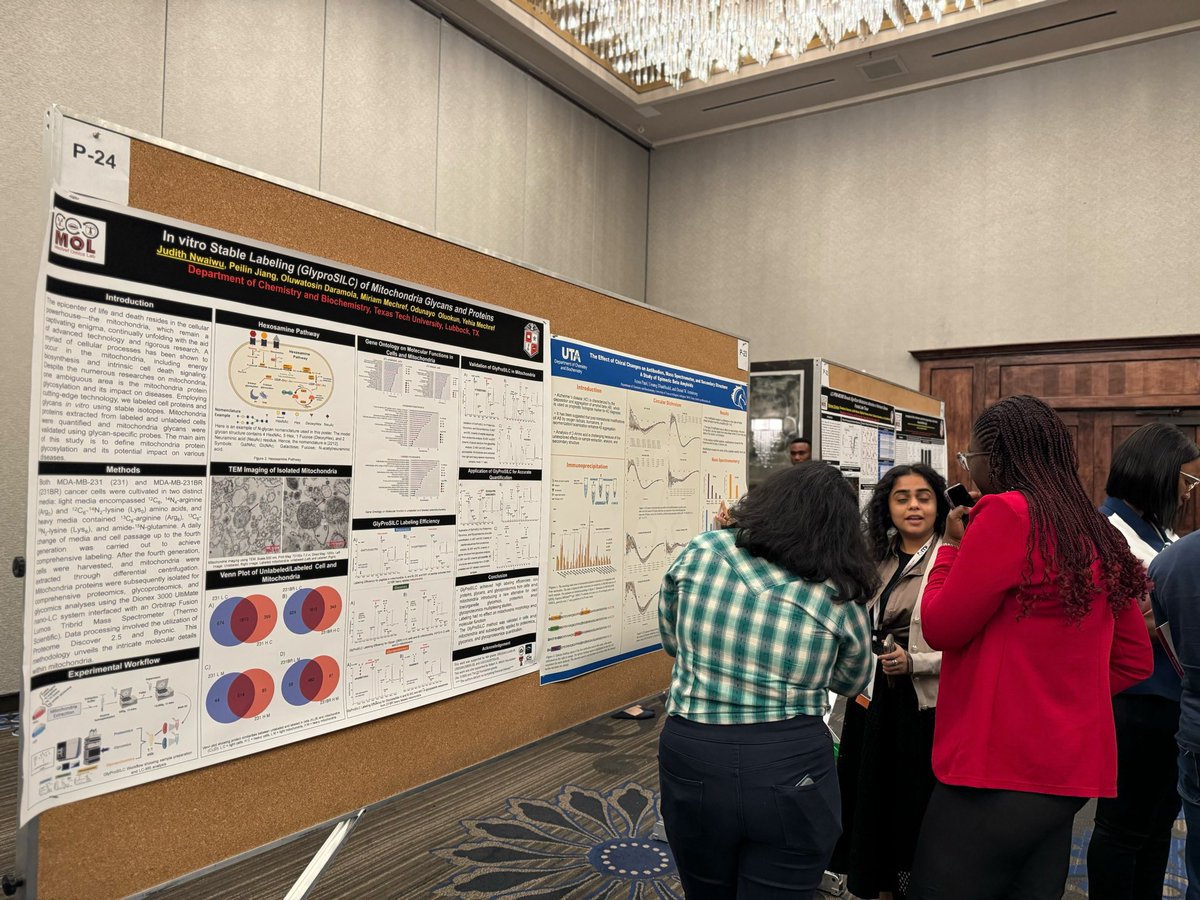 mechrefgroup's tweet photo. Learning something new at every turn! 
The poster session

#Day2 #Postersession
#conference #ITP #professionals #research #MechrefOmicsLab
#TTU https://t.co/dI1UOgCxpC