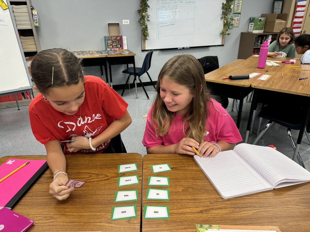 Mrs. Eisold’s 5th graders had a great time using their new math manipulatives!