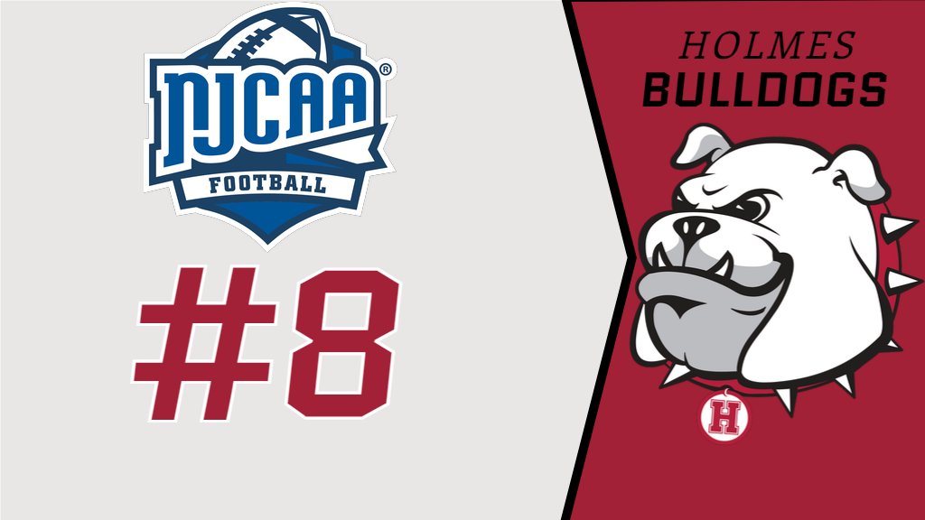Holmes Athletics (@holmesathletics) on Twitter photo FOOTBALL: The Bulldogs jump to No. 8 in this week's <a href="/NJCAAFootball/">NJCAA Football</a> Division I poll at njcaa.org/sports/fball/r…. FOOTBALL: The Bulldogs jump to No. 8 in this week's <a href="/NJCAAFootball/">NJCAA Football</a> Division I poll at njcaa.org/sports/fball/r….