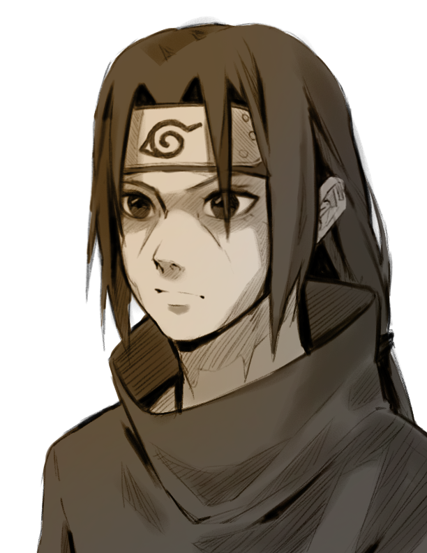 Testing out my sketch style on Itachi Uchiha from Naruto. (Yes, yes, I'm attached to him)