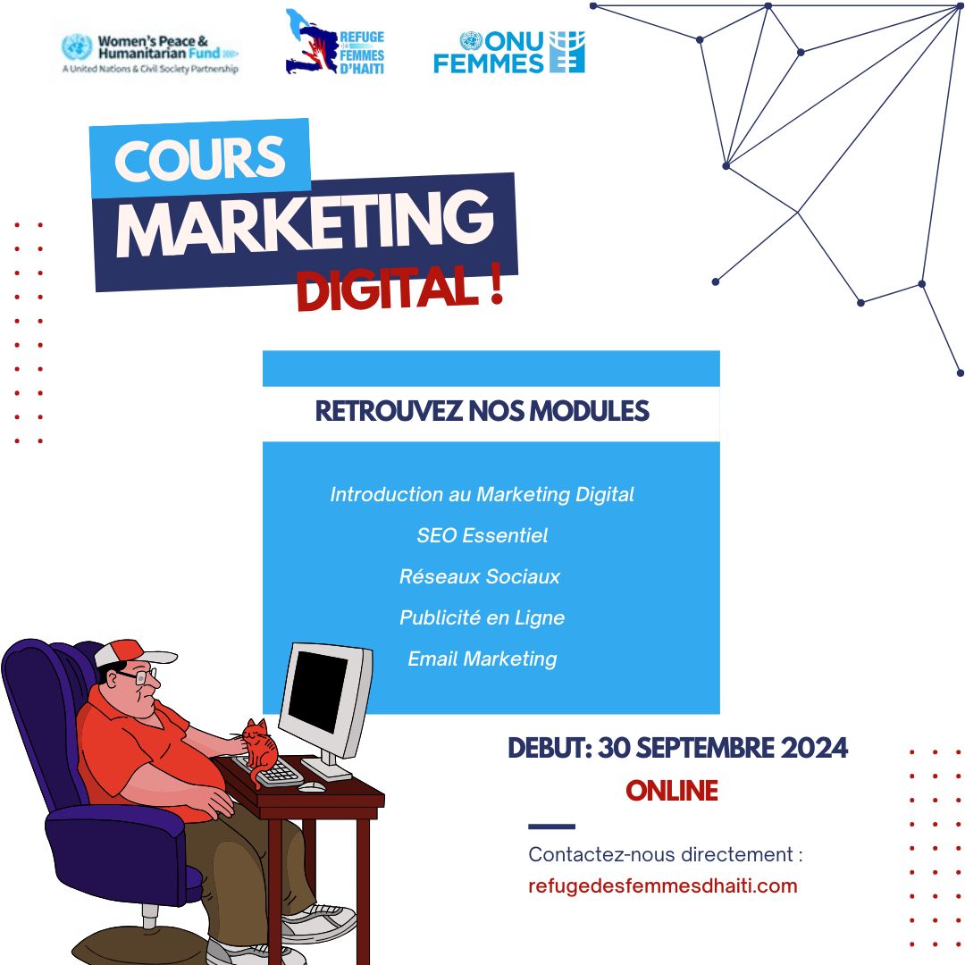 RefugeRef's tweet image. linkedin.com/posts/novia-au…
 Ref-Haiti,en collaboration avec #Onufemmes/#WPHF,est ravi d&apos;annoncer 1 formation dédiée à l&apos;autonomisation des femmes.
📅 :30 sept au 20 oct 24
📍 :En ligne
#AutonomisationDesFemmes #ÉgalitéDesGenres #Formation #LeadershipFéminin #RefugeDesFemmesDHaïti
