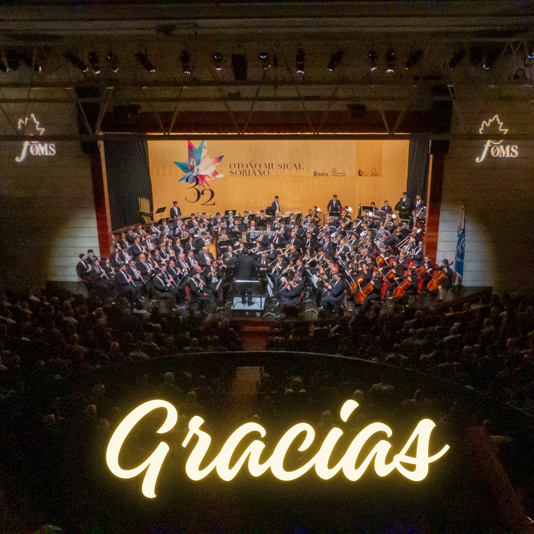 FOMS (@omusicalsoriano) on Twitter photo ¡No podemos estar más agradecidos!
Gracias a cada uno de los más de 12.000 espectadores que nos han acompañado en este #FOMS2024.
A todos ellos…¡GRACIAS!
<a href="/Ayto_Soria/">Ayuntamiento de Soria</a> <a href="/jcyl/">Junta de Castilla y León</a> <a href="/INAEM_Cultura/">INAEM</a> <a href="/FestClasica/">FestClásica</a> ¡No podemos estar más agradecidos!
Gracias a cada uno de los más de 12.000 espectadores que nos han acompañado en este #FOMS2024.
A todos ellos…¡GRACIAS!
<a href="/Ayto_Soria/">Ayuntamiento de Soria</a> <a href="/jcyl/">Junta de Castilla y León</a> <a href="/INAEM_Cultura/">INAEM</a> <a href="/FestClasica/">FestClásica</a>