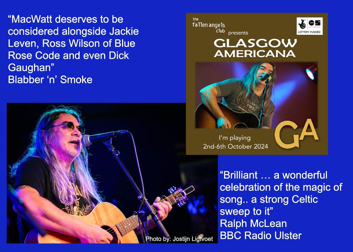 Malcolm MacWatt-latest album 'Dark Harvest' ⭐⭐⭐⭐⭐ (@malcolmmacwatt) on Twitter photo I don't get the opportunity to play in #Glasgow as often as I'd like, so really looking forward to performing at #GlasgowAmericana fest this Saturday 5th Oct
<a href="/MusicNewsScot/">MUSIC NEWS Scotland</a> #americana #music #singersongwriter #folkmusic #rootsmusic #folk
Tickets
👇🏽
tickets-scotland.com//events.html?e… I don't get the opportunity to play in #Glasgow as often as I'd like, so really looking forward to performing at #GlasgowAmericana fest this Saturday 5th Oct
<a href="/MusicNewsScot/">MUSIC NEWS Scotland</a> #americana #music #singersongwriter #folkmusic #rootsmusic #folk
Tickets
👇🏽
tickets-scotland.com//events.html?e…