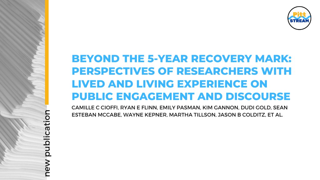Pitt Addiction Medicine (@pittstream) on Twitter photo Are we unintentionally excluding voices in #recovery? A commentary by <a href="/camillecioffi/">Camille C. Cioffi</a>, <a href="/ColditzJB/">Jason Colditz</a>, & colleagues challenges guidelines requiring 5+ years of abstinence for public discourse, advocating for inclusivity & diverse perspectives.
Read it here: sciencedirect.com/science/articl… Are we unintentionally excluding voices in #recovery? A commentary by <a href="/camillecioffi/">Camille C. Cioffi</a>, <a href="/ColditzJB/">Jason Colditz</a>, & colleagues challenges guidelines requiring 5+ years of abstinence for public discourse, advocating for inclusivity & diverse perspectives.
Read it here: sciencedirect.com/science/articl…