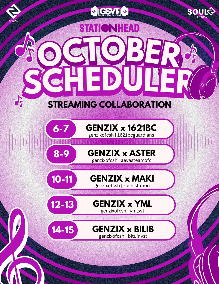 genzixsvteam's tweet photo. Maki-LSS at alamin kung sino ang Salarin together with other fandoms this month of October. This is our October Scheduler.
#GenZix #LSSByGenZix
#SalarinByGenZix https://t.co/H2rD8nKVB9