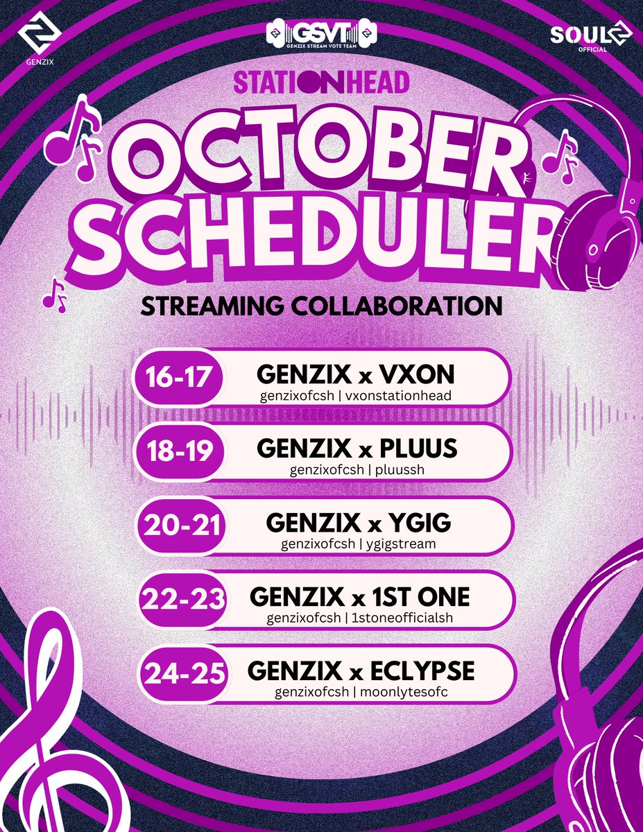 genzixsvteam's tweet photo. Maki-LSS at alamin kung sino ang Salarin together with other fandoms this month of October. This is our October Scheduler.
#GenZix #LSSByGenZix
#SalarinByGenZix https://t.co/H2rD8nKVB9