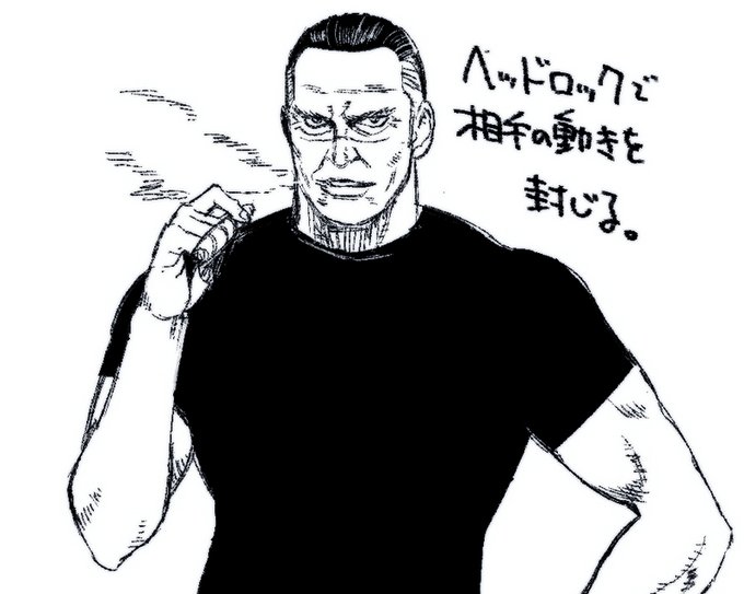 ヘッドロックで相手の動きを封じるアニメ…? 