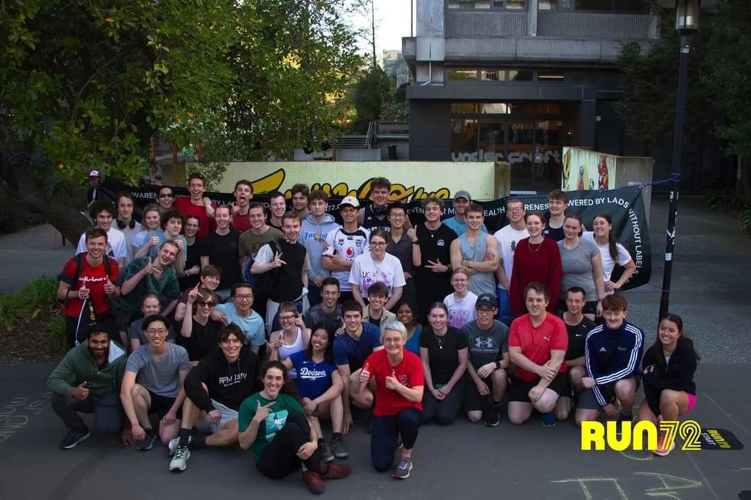 Last week Lads Without Labels ran their annual #Run72 event for men’s #mentalhealth on Ilam campus 🏃‍♂️🙌 

The community raised over $50,000 for men’s mental health, with students, staff and friends running over 51,000km 👏 

#MHAW
