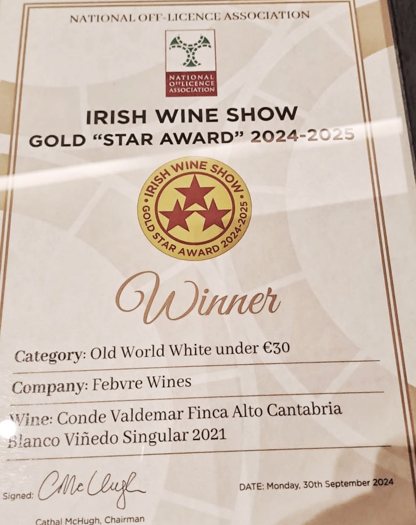 Conde Valdemar Finca Alto Cantabria Blanco Viñedo Singular <a href="/BodegasValdemar/">Bodegas Valdemar</a> winner of the gold medal, old world white under €30  <a href="/NOffLA/">NOffLA</a> 🏆🎉