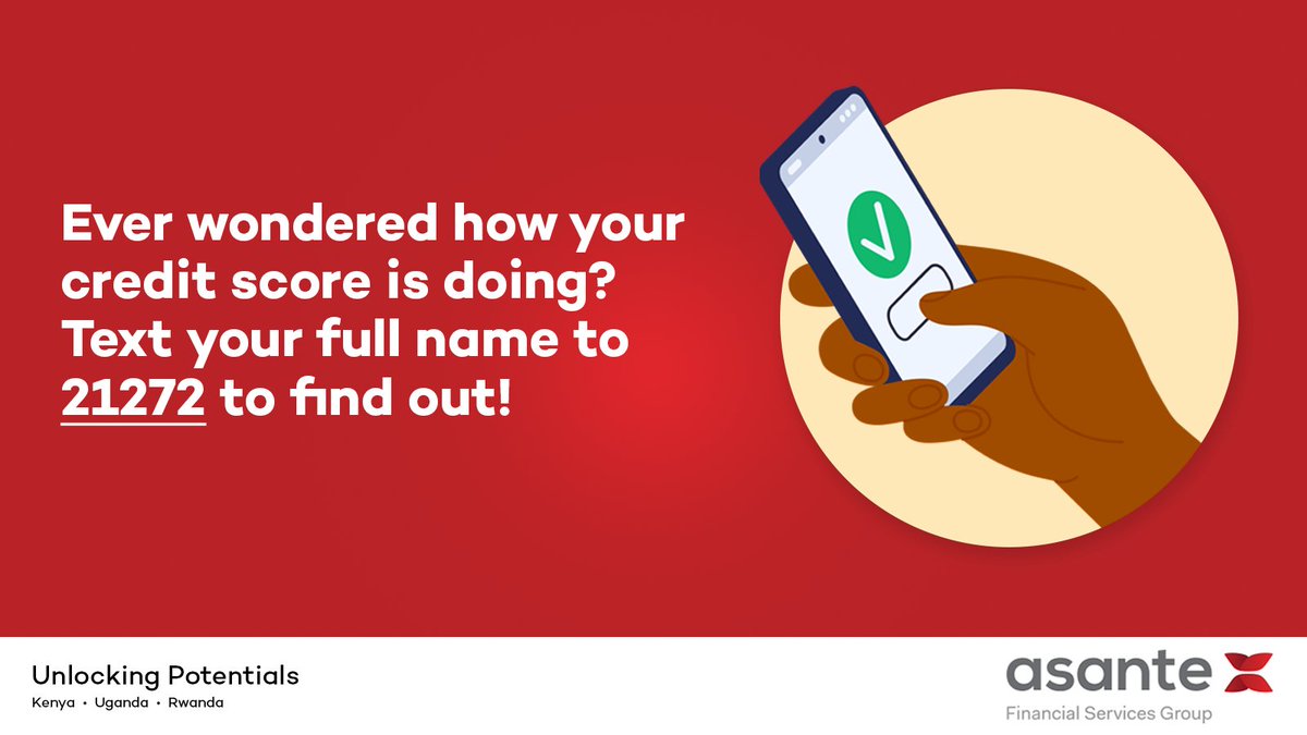 Credit can supercharge your business growth and open doors to exciting opportunities. The key is keeping up with those loan payments right on schedule. 

Ever wondered how your credit is doing? For business owners in Kenya, text your name to 21272  to find out your credit score.