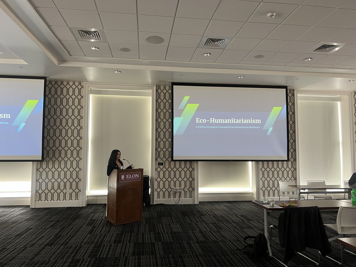 POL student Roksana Keyvana presented her research paper on Eco-Humanitarianism at Elon University!