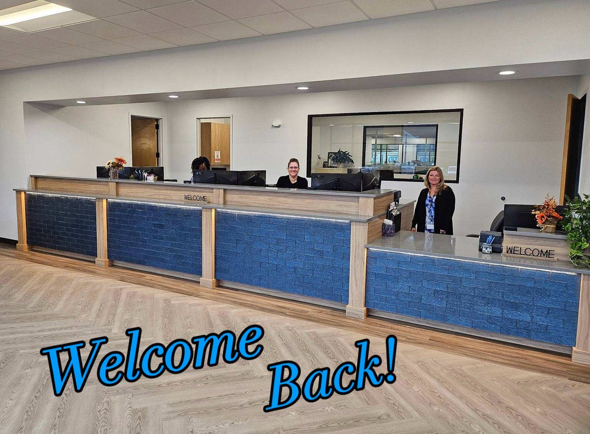 We are happy to welcome customers back to our renovated lobby at 235 Government Center Drive!

Reminder, our new lobby hours are:
💧Monday-Wednesday: 8:30 am to 4:30 pm
💧Thursday: 9 am to 4:30 pm
💧Friday: 8:30 am to 4:30 pm