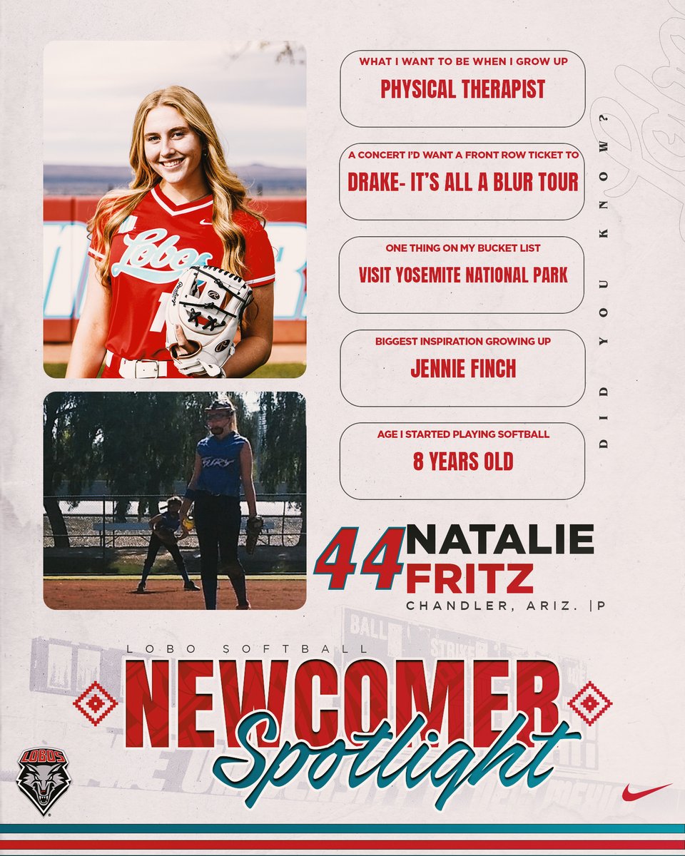 𝐌𝐞𝐞𝐭 𝐭𝐡𝐞 𝐋𝐨𝐛𝐨𝐬 𝐌𝐨𝐧𝐝𝐚𝐲: our next Lobo is from to our neighbor to the west and wants to be a physical therapist. Meet Natalie Fritz.

#GoLobos