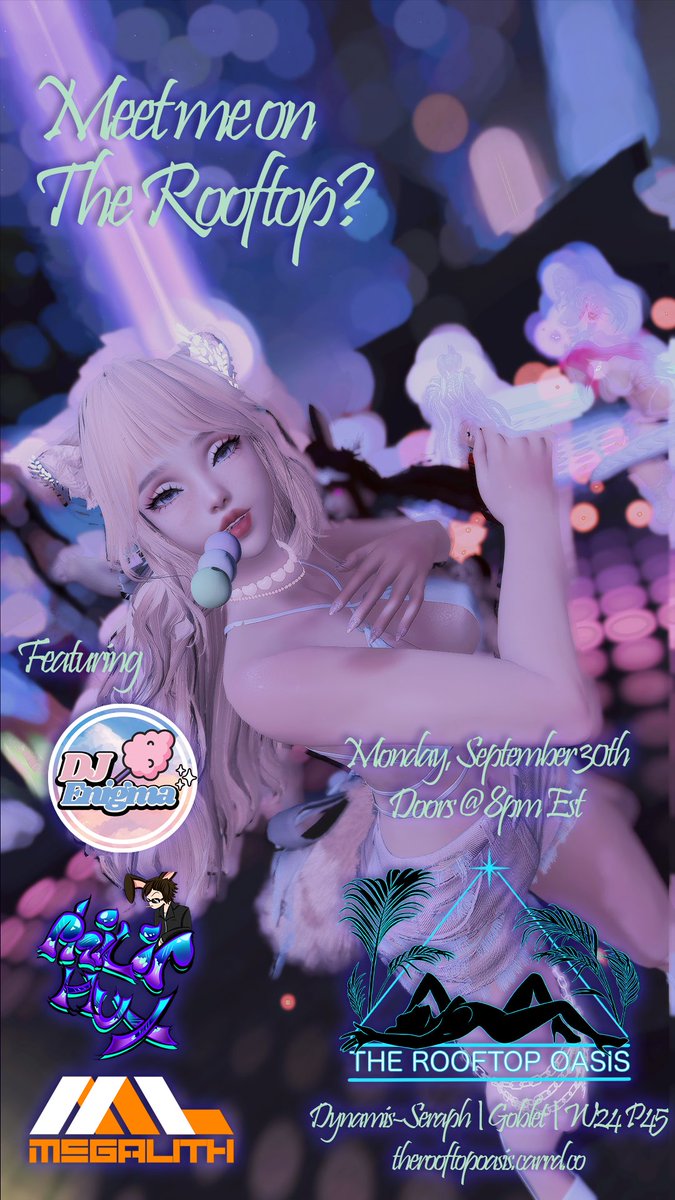 COME PARTY WITH ME ON THE ROOFTOP TONIGHT 8pm EST!!! An amazing line up of DJs all night from 8pm - 1am EST!!! LET’S F’KING VIBE BABES!!!!! Can’t wait to see you all there  ~MWAH

twitch.tv/dj_pupenigma
