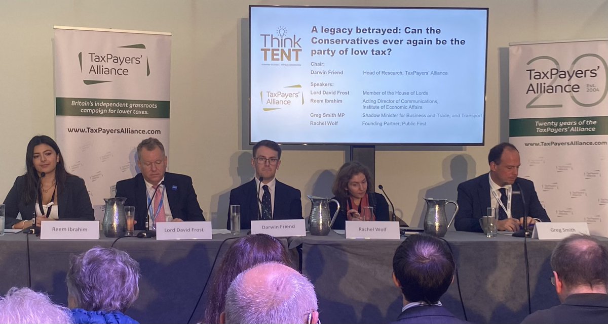 Can the Conservatives ever again be the party of low tax? That’s the topic of discussion for the ThinkTent at #CPC24 Looking forward to an interesting discussion