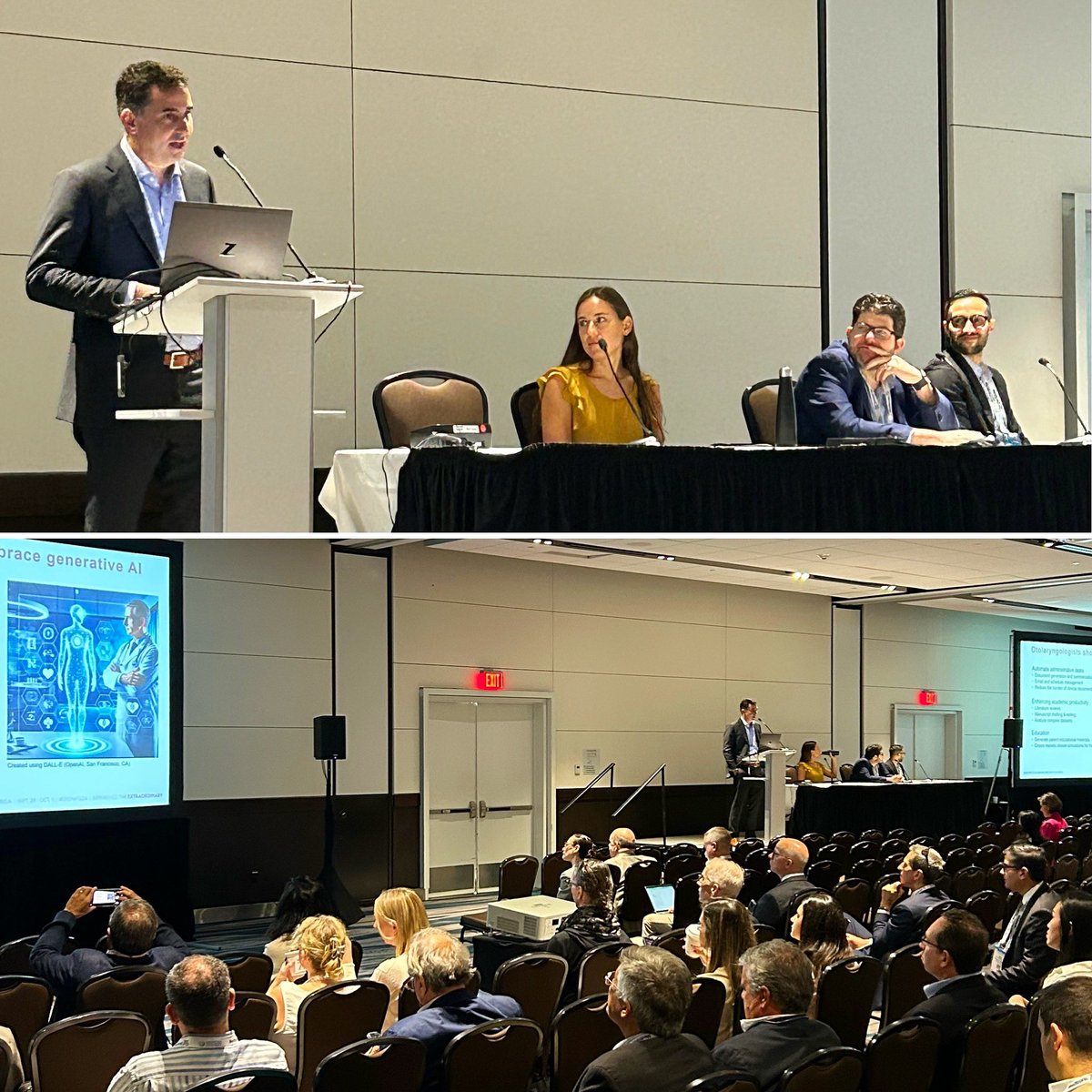 KU Otolaryngology - Head & Neck Surgery (@ku_ent) on Twitter photo Navigating the Evolving Landscape of Generative Artificial Intelligence in Otolaryngology presented by Andrés Bur MD <a href="/drandresbur/">Andres Bur, MD</a> & Ameen Amanian MD <a href="/AmeenAmanian/">Ameen Amanian, MD MSE</a> @ku_ent, Eric Gantwerker MD <a href="/NorthwellHealth/">Northwell Health</a>, Anita Rau PhD <a href="/StanfordOHNS/">Stanford Otolaryngology - Head & Neck Surgery</a> @aaohns #otomtg24 #ENTsurgery #WeAreOto Navigating the Evolving Landscape of Generative Artificial Intelligence in Otolaryngology presented by Andrés Bur MD <a href="/drandresbur/">Andres Bur, MD</a> & Ameen Amanian MD <a href="/AmeenAmanian/">Ameen Amanian, MD MSE</a> @ku_ent, Eric Gantwerker MD <a href="/NorthwellHealth/">Northwell Health</a>, Anita Rau PhD <a href="/StanfordOHNS/">Stanford Otolaryngology - Head & Neck Surgery</a> @aaohns #otomtg24 #ENTsurgery #WeAreOto