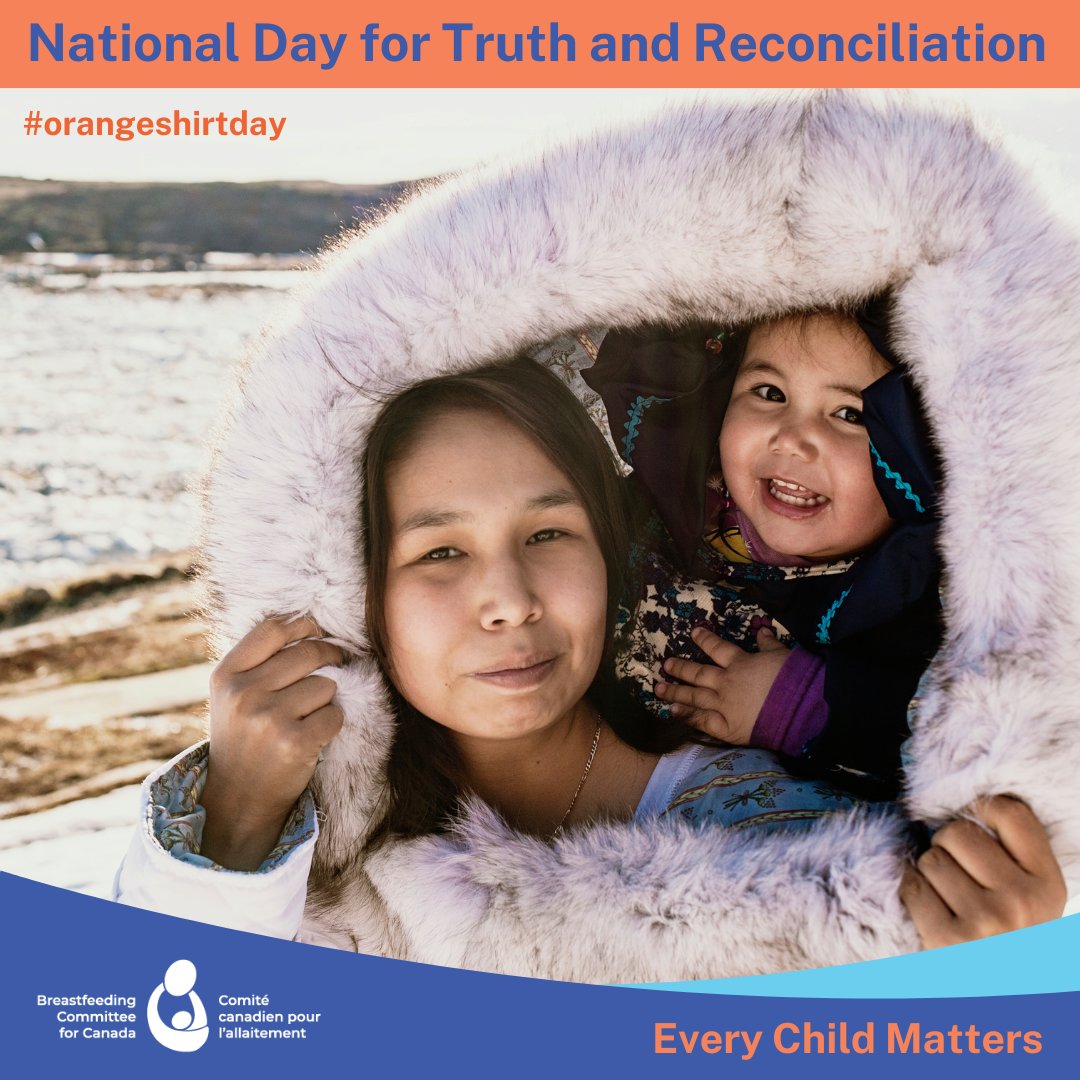 BCCBFI's tweet photo. Supporting Indigenous families with #breastfeeding also supports cultural revitalization. This aligns with TRC  Calls To Action 19 to close gaps in health outcomes and increase availability of maternal infant health services.
#orangeshirtday #NDTR2024 
https://t.co/WffgbH1ZGI https://t.co/E97fI9Wcb7