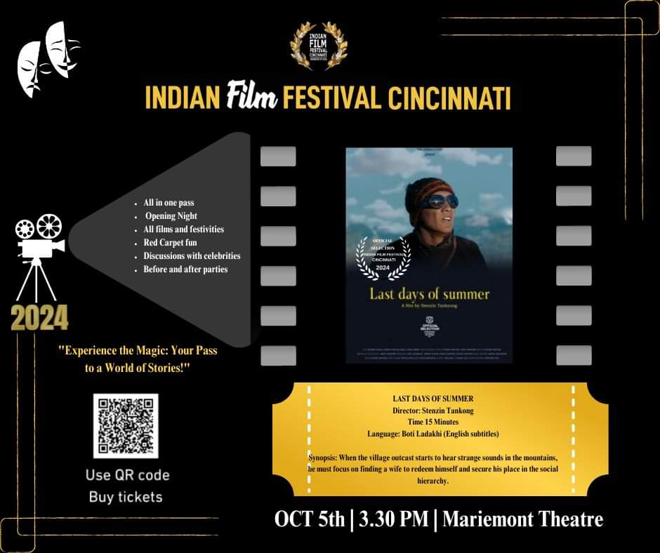 A Story of Redemption – 'Last Days of Summer' by Stenzin Tankong
When a village outcast hears strange sounds in the mountains, his path to redemption begins.

📅 Oct 5, 3:30 PM at Mariemont Theatre
🎟️: vibrnz.com/event/indian-f…
#LadakhiFilm #IFFCincinnati
<a href="/Enquirer/">Enquirer</a> <a href="/CincyMagazine/">Cincy Magazine</a>