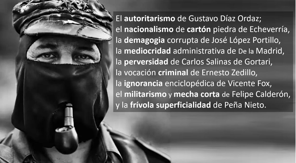 elmayo's tweet photo. Adiós al Peje. Al inicio creí en él, luego fue una gran decepción. Narcisista acomplejado; compendio de ocurrencias, berrinches y resentimientos; su hábitat fue hacerse la víctima; carente de autocrítica, al estilo de Javier Milei. El sub Marcos lo describió muy bien: https://t.co/i5rYiR4Drc