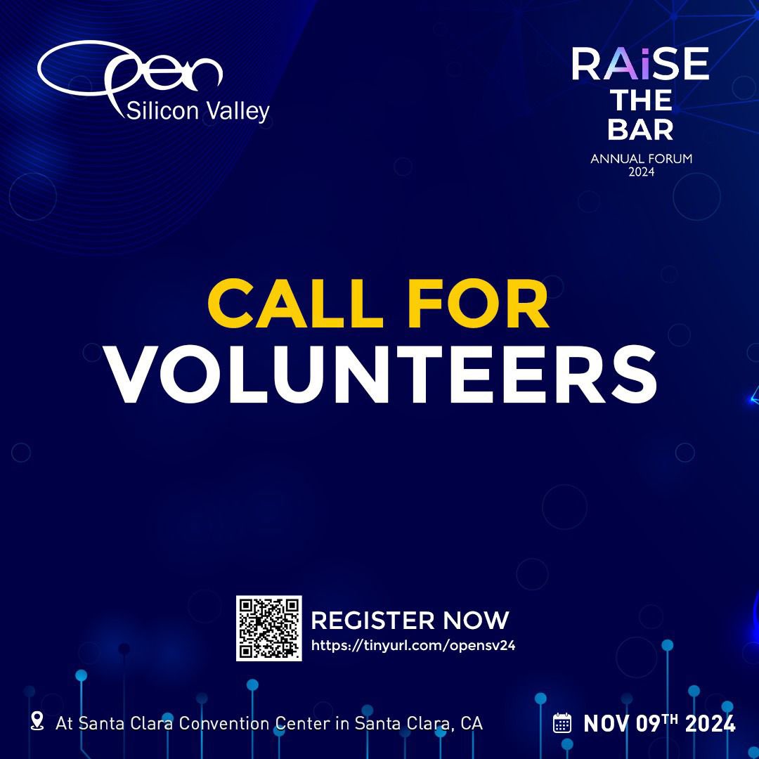 Excited to announce volunteer leadership roles for the upcoming OPEN Silicon Valley Annual Conference! 🚀 Grow your skills, network with industry leaders, and make an impact. Apply now: opensv.org/about/voluntee… #CallForVolunteers #AF24 #OpenSiliconValley #RaiseTheBar #AI