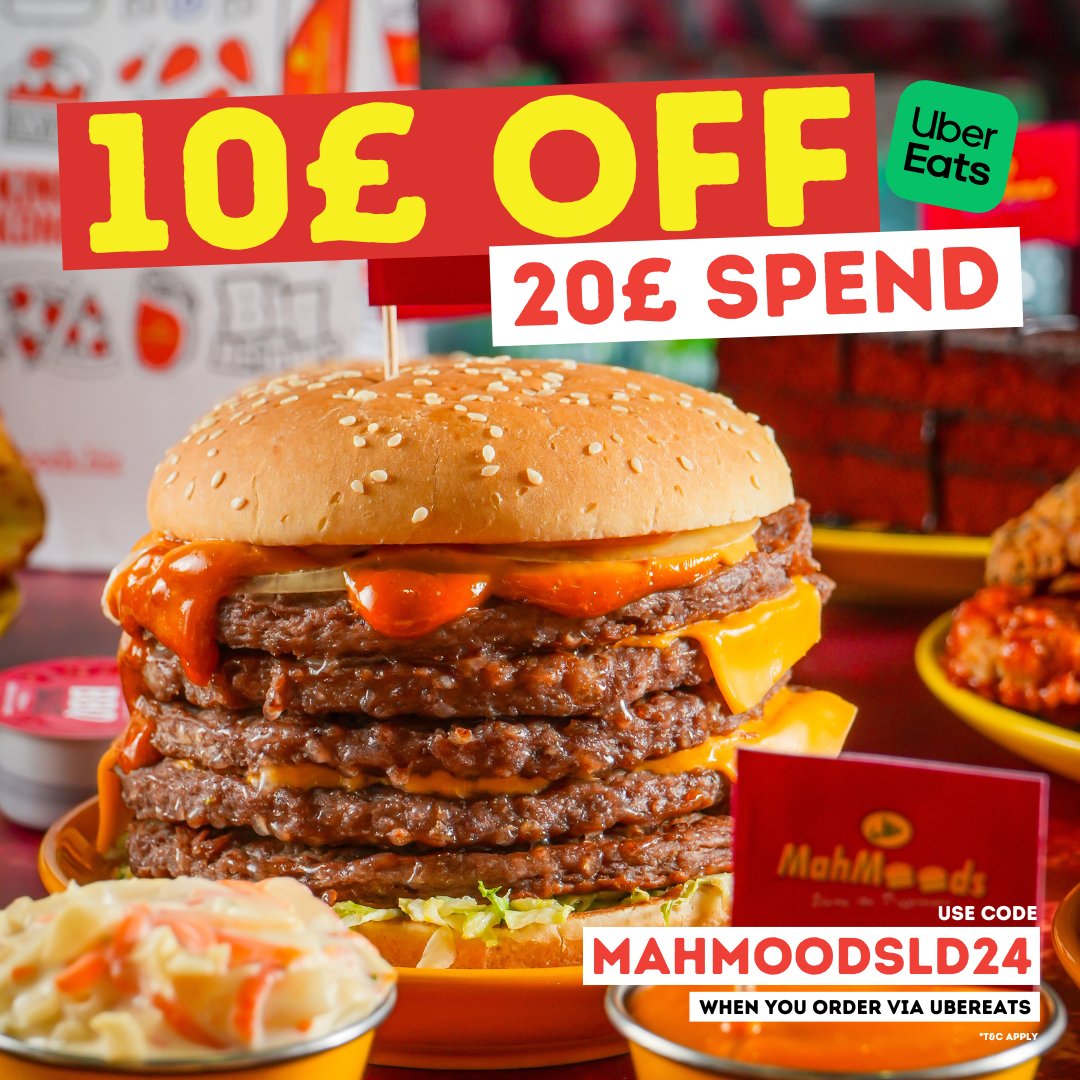 SAVE £10 when you order Mahmoods via UberEats during Freshers Week! 🎉   Use code: MAHMOODSLD24 (Min spend £20)   📍 194-196 Woodhouse Lane, LS2 9DX Exclusively on UberEats! 🍔🍕 Don't miss out! *T&amp;Cs apply   Order now: ubereats.com/gb/store/mahmo…?   #Leeds #Mahmoods #FreshersWeek