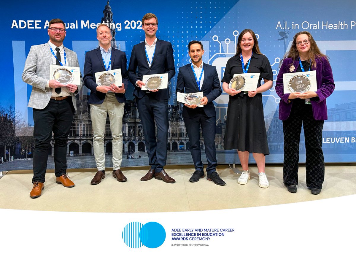 The ADEE Executive Committee and membership extends a sincere congratulations to the recipients of the 2024 ADEE Excellence in Dental Education Early Career Awards. adee.org/news/congratul…
#Adee #Leuven2024 #EarlyCareerAwards