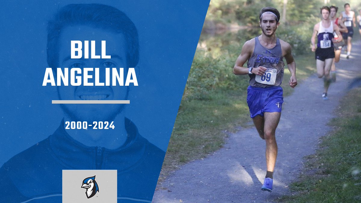 EtownBlueJays's tweet photo. IN MEMORIAM ππ©Ά
Elizabethtown athletics mourns the passing of former @BlueJaysXCTF member Bill Angelina, a 2x #ECXC team champion & 2019 All-Landmark DMR Second Team honoree.
For info on services, visit this link: https://t.co/UYLNnlpBhZ
#BlueJaysAlways https://t.co/dqp3QkX2cW