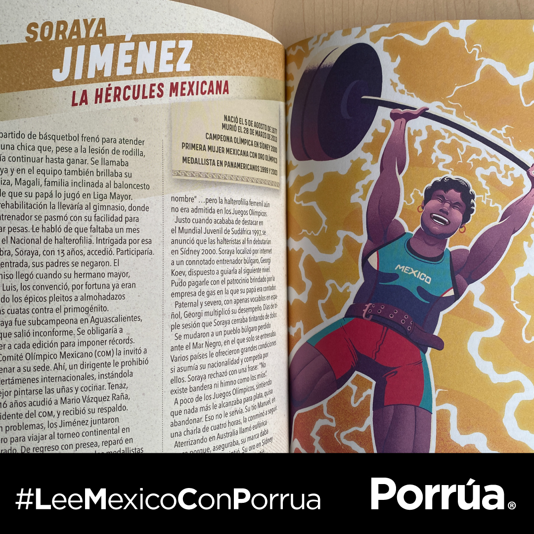 libreriaporrua's tweet image. "Jorge Campos. Color en defensa y ataque."
"Soraya Jiménez. La Hércules mexicana."
#100GloriasDeMexico #AlbertoLati #Porrua #Libreria #Libros #LibrosYMasLibros #LibrosRecomendados #Recomendaciones #Mexico #MesPatrio #FiestasPatrias #Literatura #Deportes #Mexicanos #Mexas