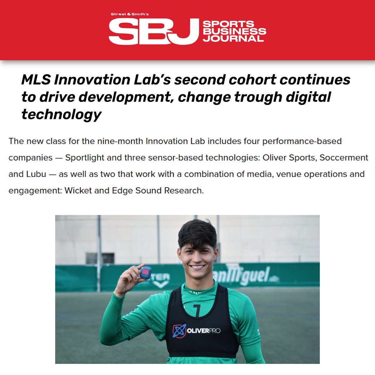 It’s official! OLIVER Sports is now part of the MLS Innovation Lab. 

After months of hard work and growth in the U.S. we’ll be working alongside the MLS ecosystem to bring our performance technology to the next level⚽🇺🇸

This is just the beginning. 

Stay tuned for more! 💪