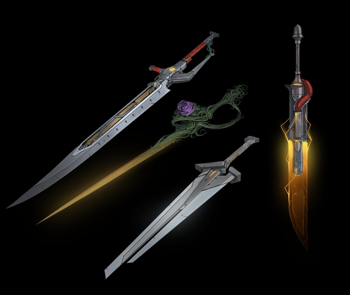 Bonus Weekend swords.

#swordtember #conceptart #swordtember2024