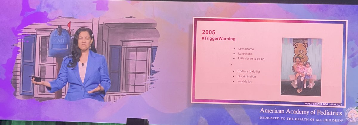 “I often worried if I would survive my intrusive thoughts…”
—Dr. Elayna Fernandez

Peds often need to re-open our eyes and hearts to be worthy of our patients’ trust. 
#AAP2024