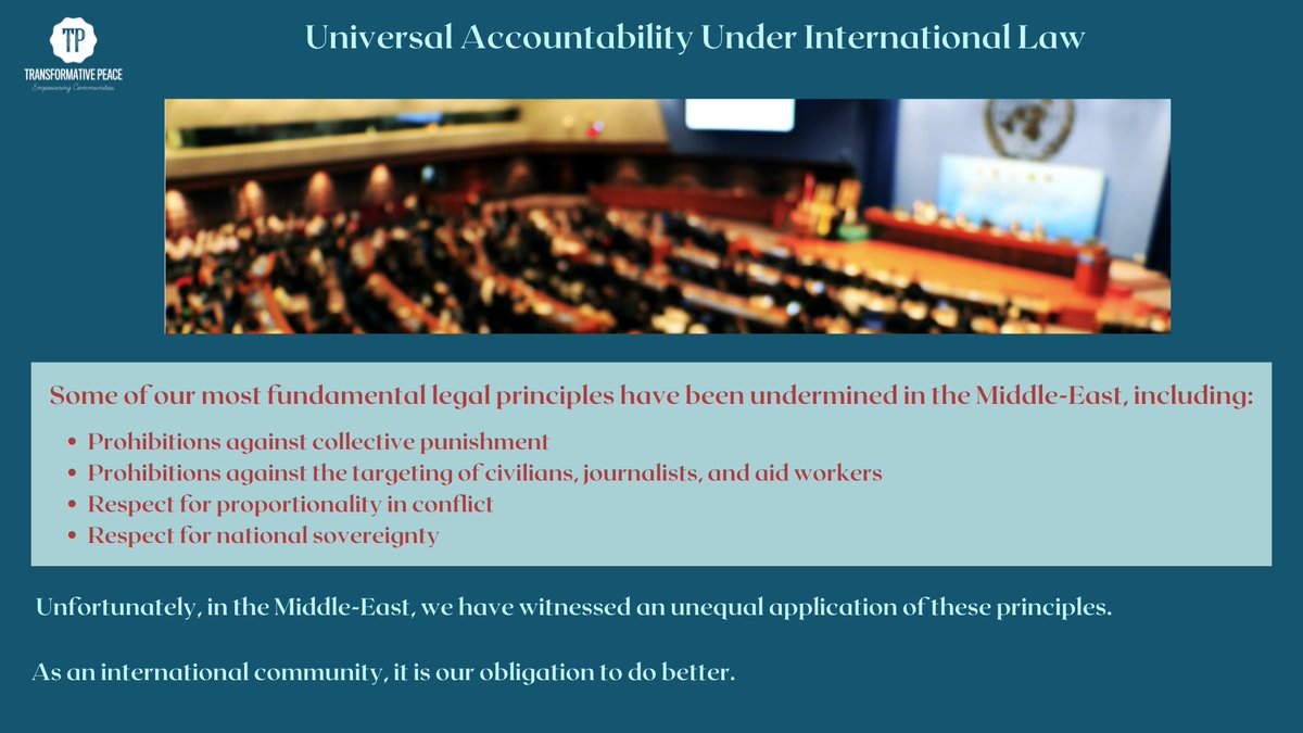 Escalation in Palestine &amp; Lebanon represents a key moment for the international community, undermining the credibility of legal principles. Support from major powers for ongoing crimes has destabilized the region. TP calls for a ceasefire &amp; equal application of international law.