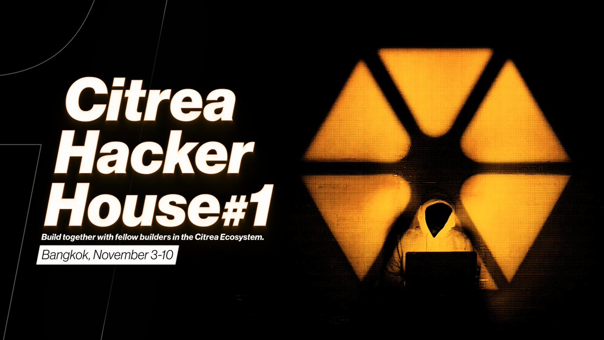 citrea_xyz's tweet image. Announcing Citrea Hacker House #1 🇹🇭

Immerse yourself with the Citrea core team and other builders for a full week in Bangkok!
This is your chance to be part of Citrea&apos;s growing ecosystem.

Application deadline: Oct. 14

Bitcoin blockspace is yours. What will you build with it?…