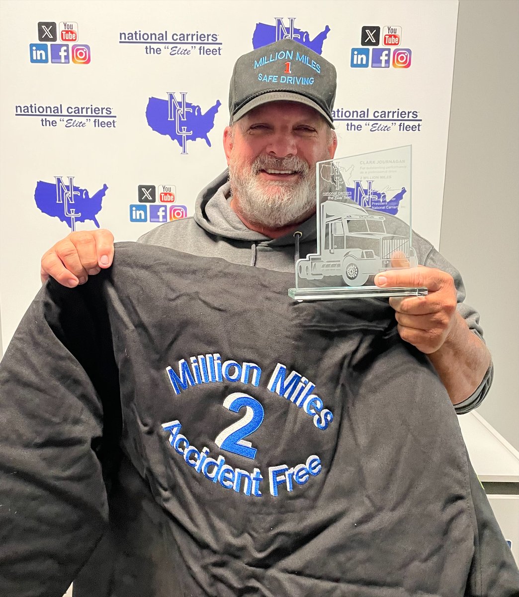 NationalCI's tweet image. Clark Journagan has been presented his 2 Million Mile Safe Driving Award. For the past 15 years he has delivered into the most difficult spots in NYC, Chicago, and other highly populated areas. #topdriver #elitefleet