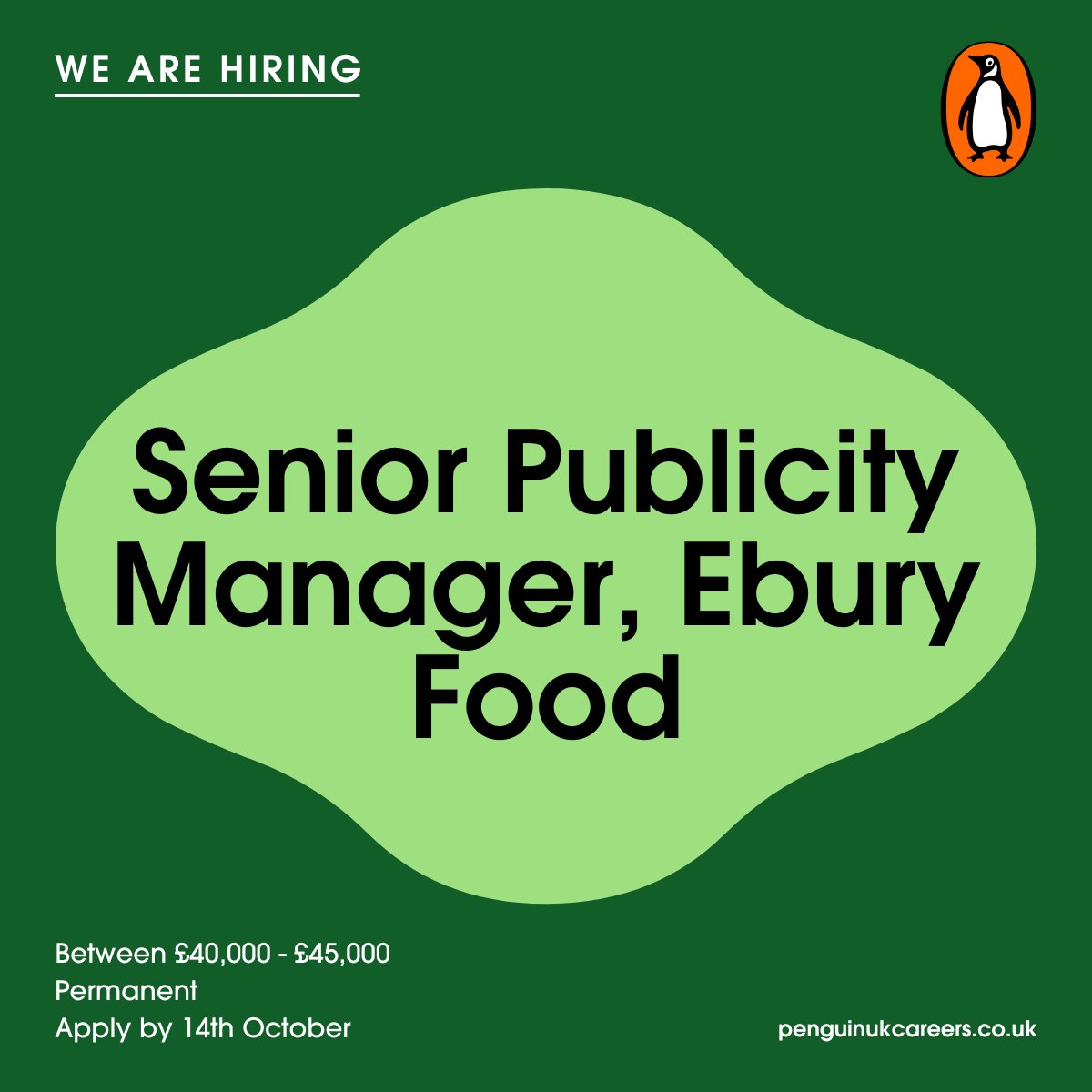 penguinukjobs's tweet image. Are you in your element when you create high-profile, innovative campaigns? Are you passionate about food, restaurants or cookery publishing? We are looking for a dynamic and resourceful Senior Publicity Manager with a passion for food and a flair for publicity to create…